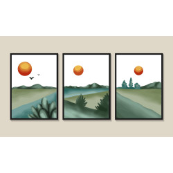 aesthetic landscape Wall Sticker for Home Decor