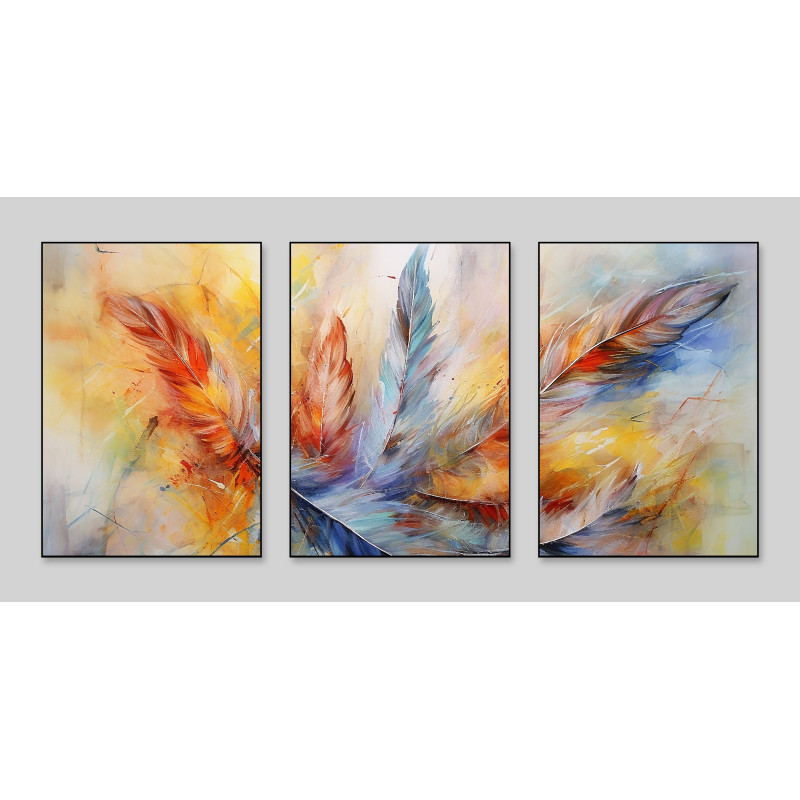 Modern feather Wall Sticker for Home Decor