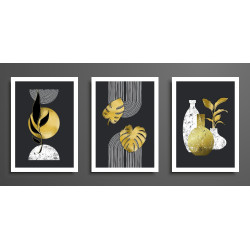 abstract geometric leaves Wall Sticker for Home Decor