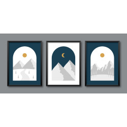 abstract mountain landscape Wall Sticker for Home Decor