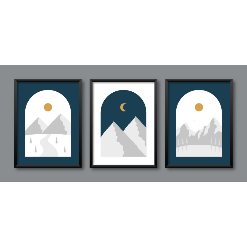 abstract mountain landscape Wall Sticker for Home Decor