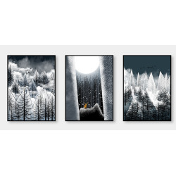 modern abstract landscape Wall Sticker for Home Decor