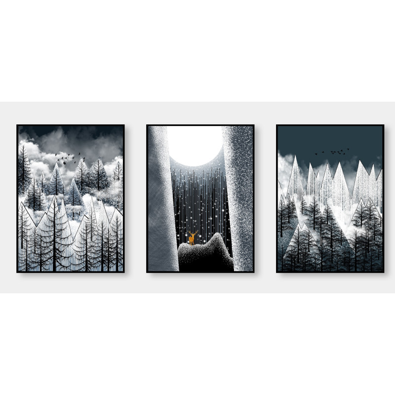 modern abstract landscape Wall Sticker for Home Decor