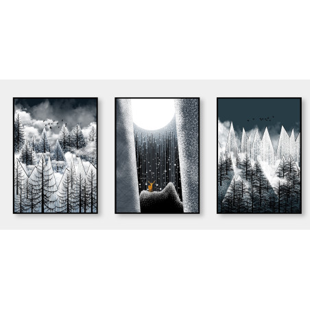 modern abstract landscape Wall Sticker for Home Decor