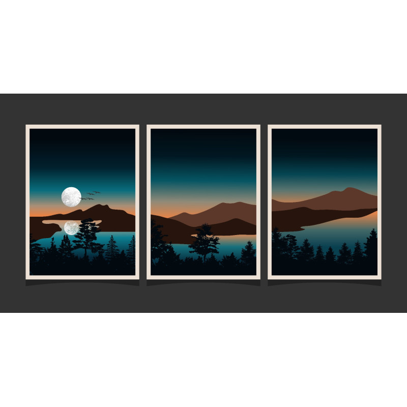 Landscape mountain Wall Sticker for Home Decor