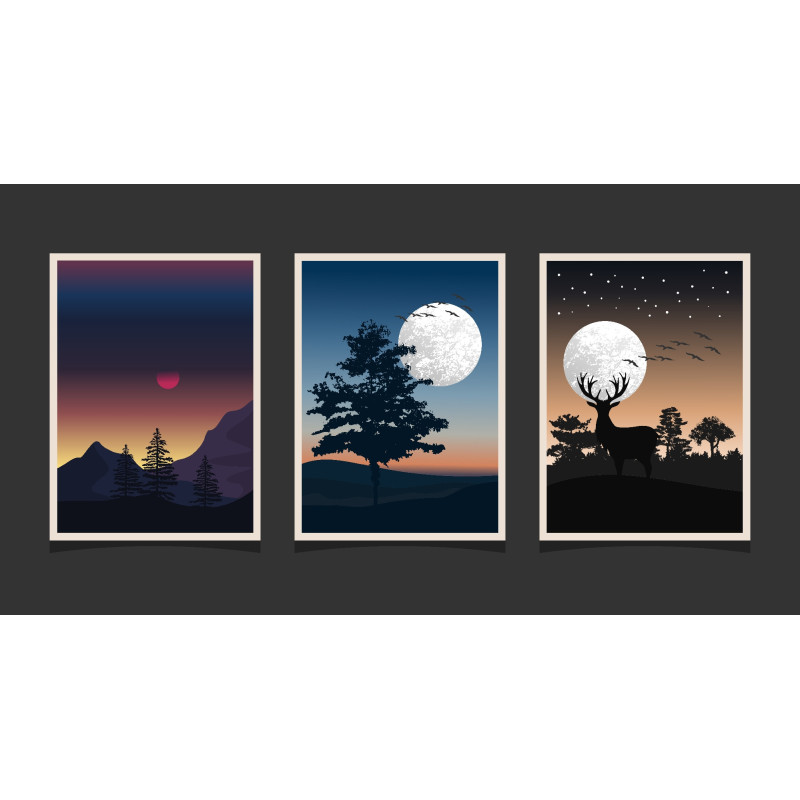 Landscape mountain Wall Sticker for Home Decor