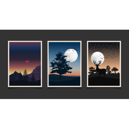 Landscape mountain Wall Sticker for Home Decor