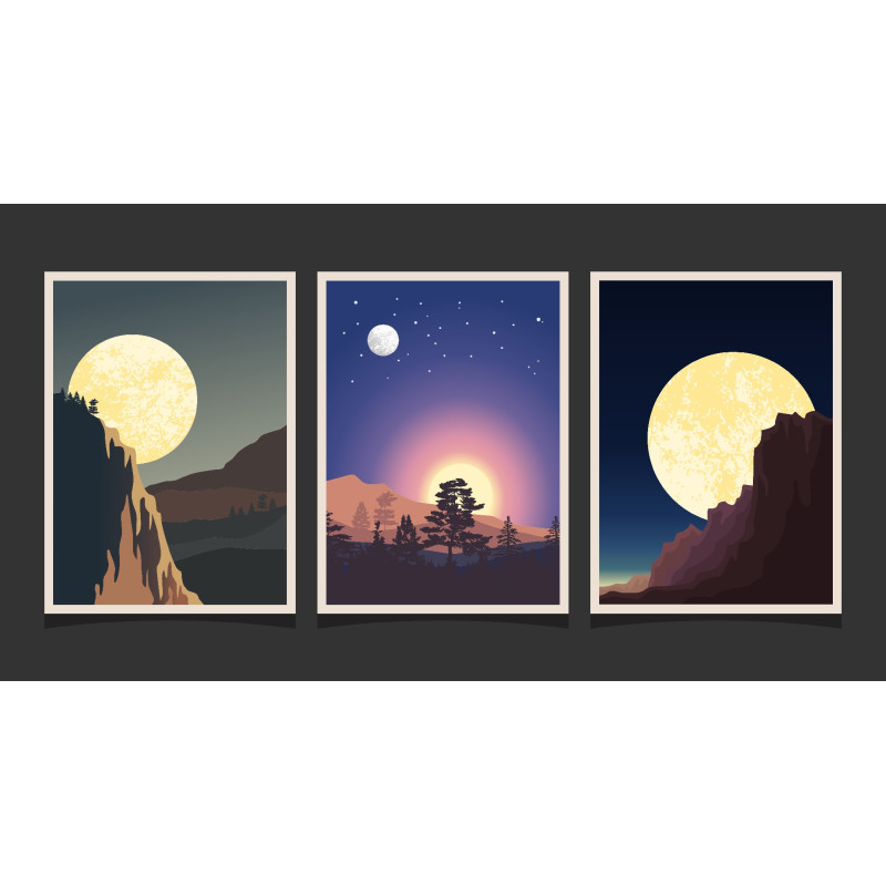 Landscape mountain Wall Sticker for Home Decor