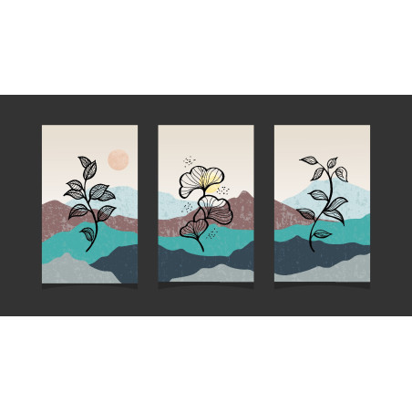 Plant boho art Wall Sticker for Home Decor