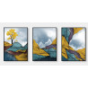 modern abstract landscape Wall Sticker for Home Decor