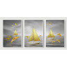 creative gold sailboat dolphin Wall Sticker for Home Decor