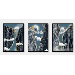 modern abstract landscape Wall Sticker for Home Decor