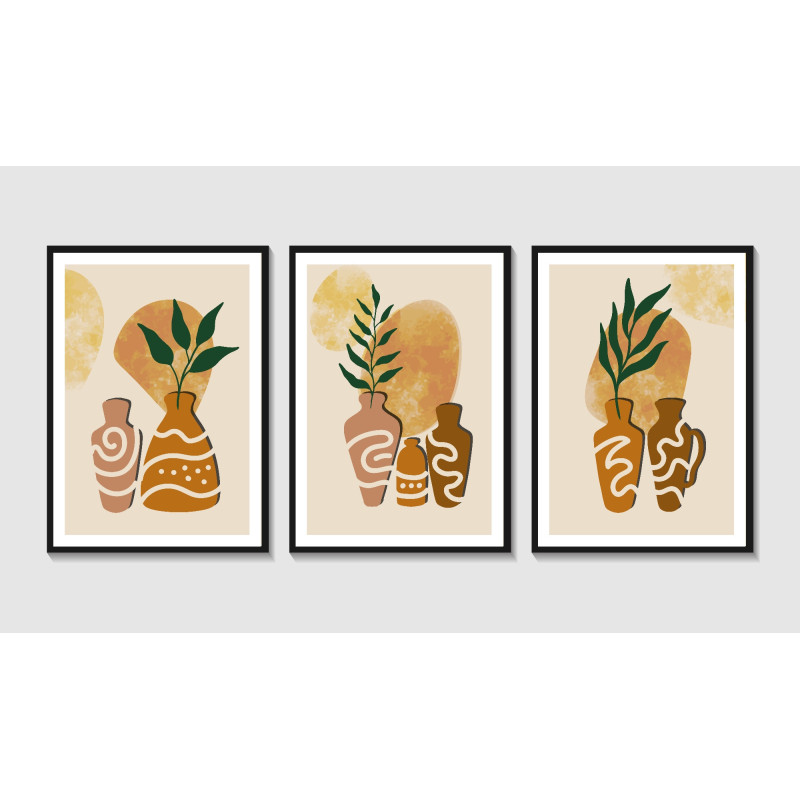 Plant with vase Wall Sticker for Home Decor