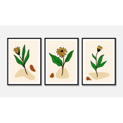 flower vase Wall Sticker for Home Decor