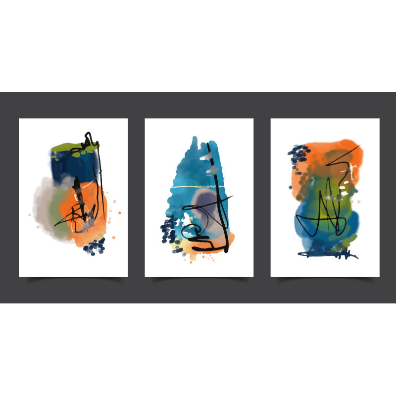 abstract design with doodles Wall Sticker for Home Decor