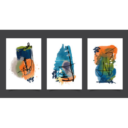 abstract design with doodles Wall Sticker for Home Decor