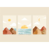 abstract landscape Wall Sticker for Home Decor