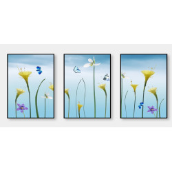 modern abstract plant flowers Wall Sticker for Home Decor