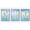 modern abstract plant flowers Wall Sticker for Home Decor