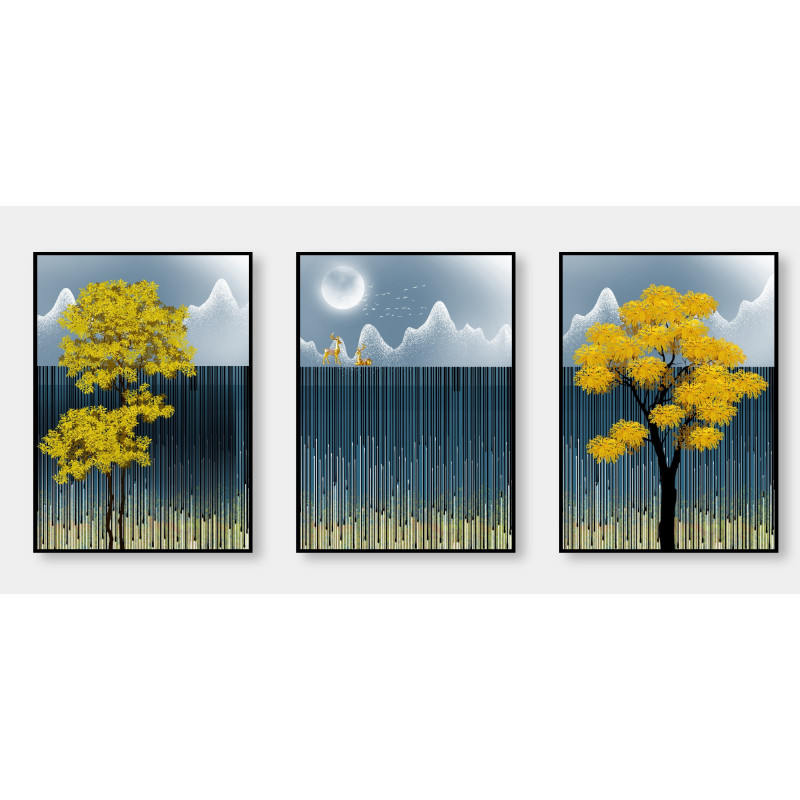 modern abstract landscape Wall Sticker for Home Decor