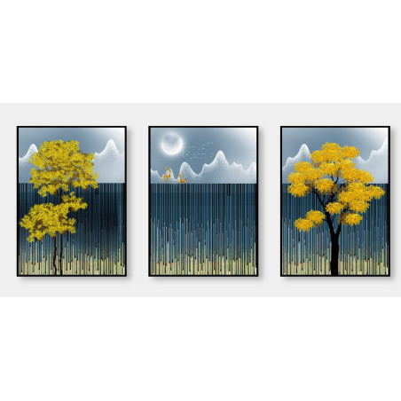 modern abstract landscape Wall Sticker for Home Decor