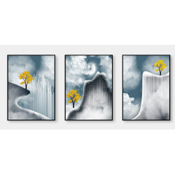 modern abstract landscape Wall Sticker for Home Decor