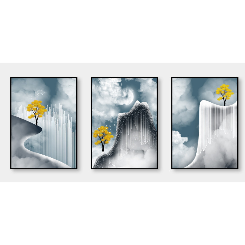modern abstract landscape Wall Sticker for Home Decor