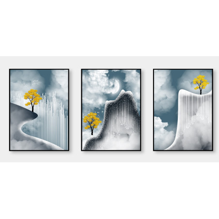 modern abstract landscape Wall Sticker for Home Decor