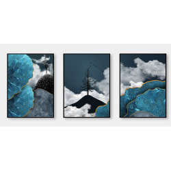 modern abstract landscape Wall Sticker for Home Decor