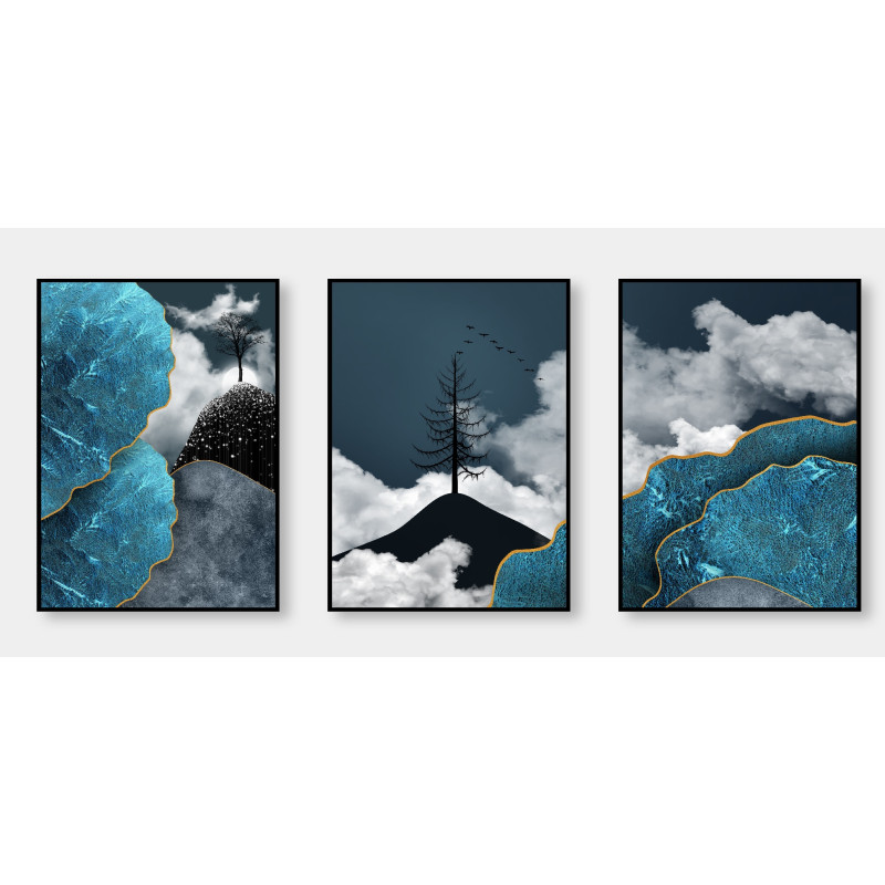 modern abstract landscape Wall Sticker for Home Decor