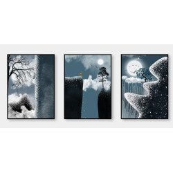 modern abstract landscape Wall Sticker for Home Decor