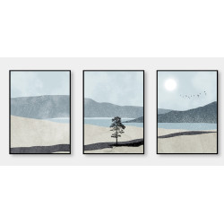 modern abstract landscape Wall Sticker for Home Decor