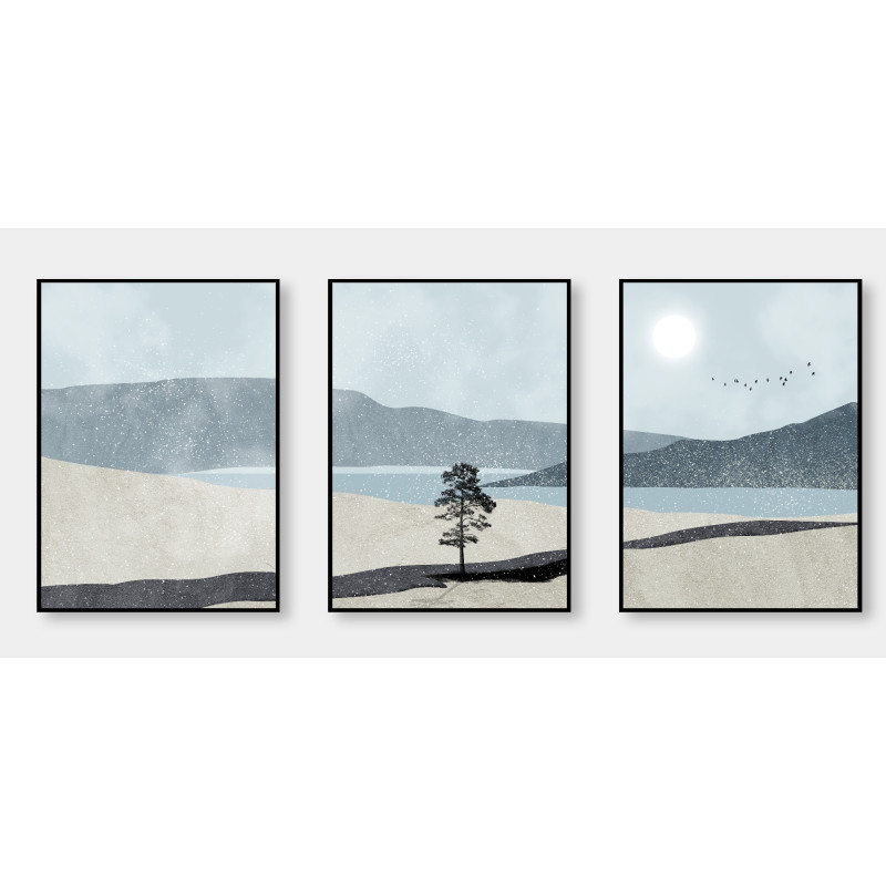 modern abstract landscape Wall Sticker for Home Decor