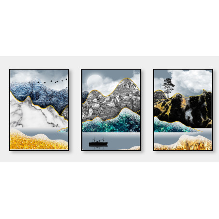 modern abstract landscape Wall Sticker for Home Decor