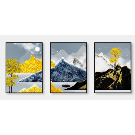 modern abstract landscape Wall Sticker for Home Decor