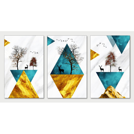 deers tree Modern Wall Sticker for Home Decor