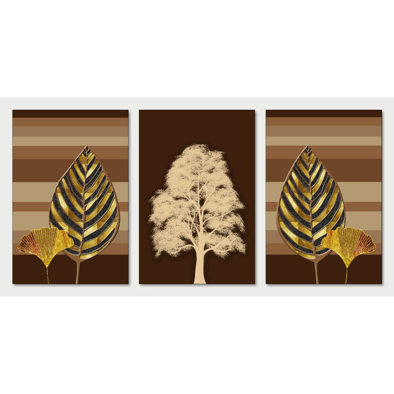 golden black leaves Wall Sticker for Home Decor