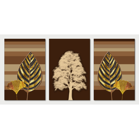 golden black leaves Wall Sticker for Home Decor