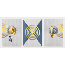 Modern Art golden silver circle decorative Wall Sticker for Home Decor