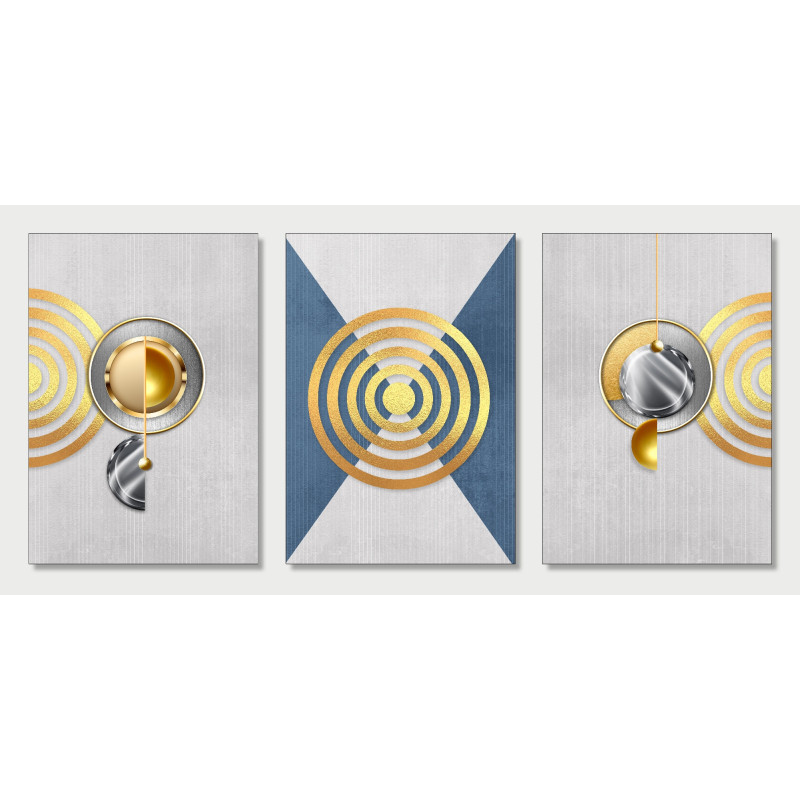 Modern Art golden silver circle decorative Wall Sticker for Home Decor