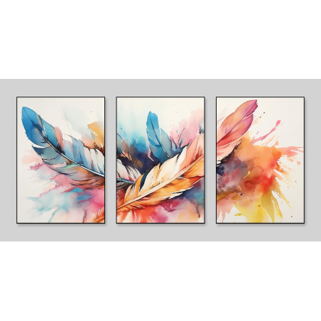 Colourful Feather Wall Sticker for Home Decor
