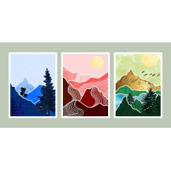 Landscape mountain Wall Sticker for Home Decor