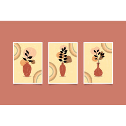 modern boho botanical Wall Sticker for Home Decor