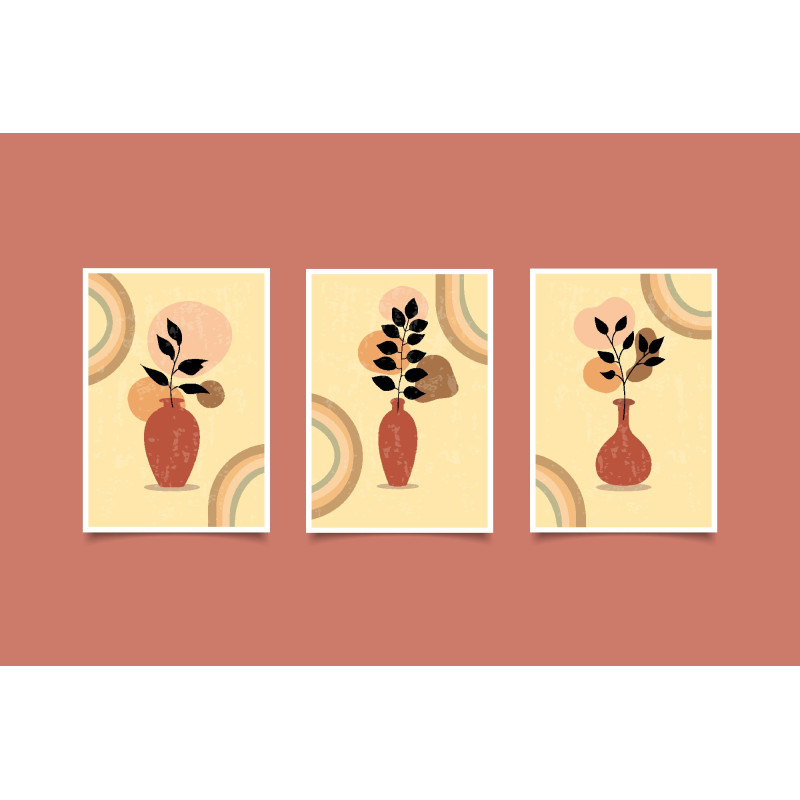 modern boho botanical Wall Sticker for Home Decor