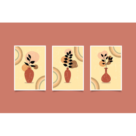 modern boho botanical Wall Sticker for Home Decor