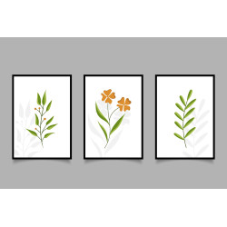 floral Wall Art Poster Wall Sticker for Home Decor