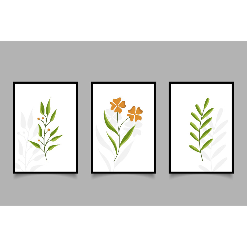 floral Wall Art Poster Wall Sticker for Home Decor