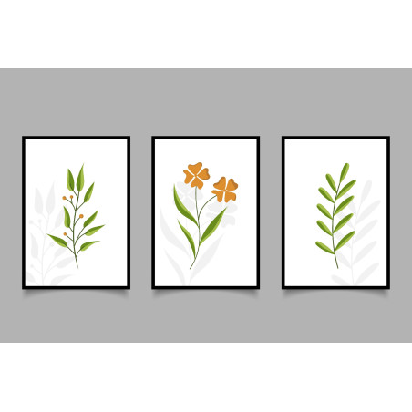 floral Wall Art Poster Wall Sticker for Home Decor