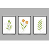 floral Wall Art Poster Wall Sticker for Home Decor