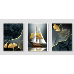 abstract Boat landscapes Wall Sticker for Home Decor